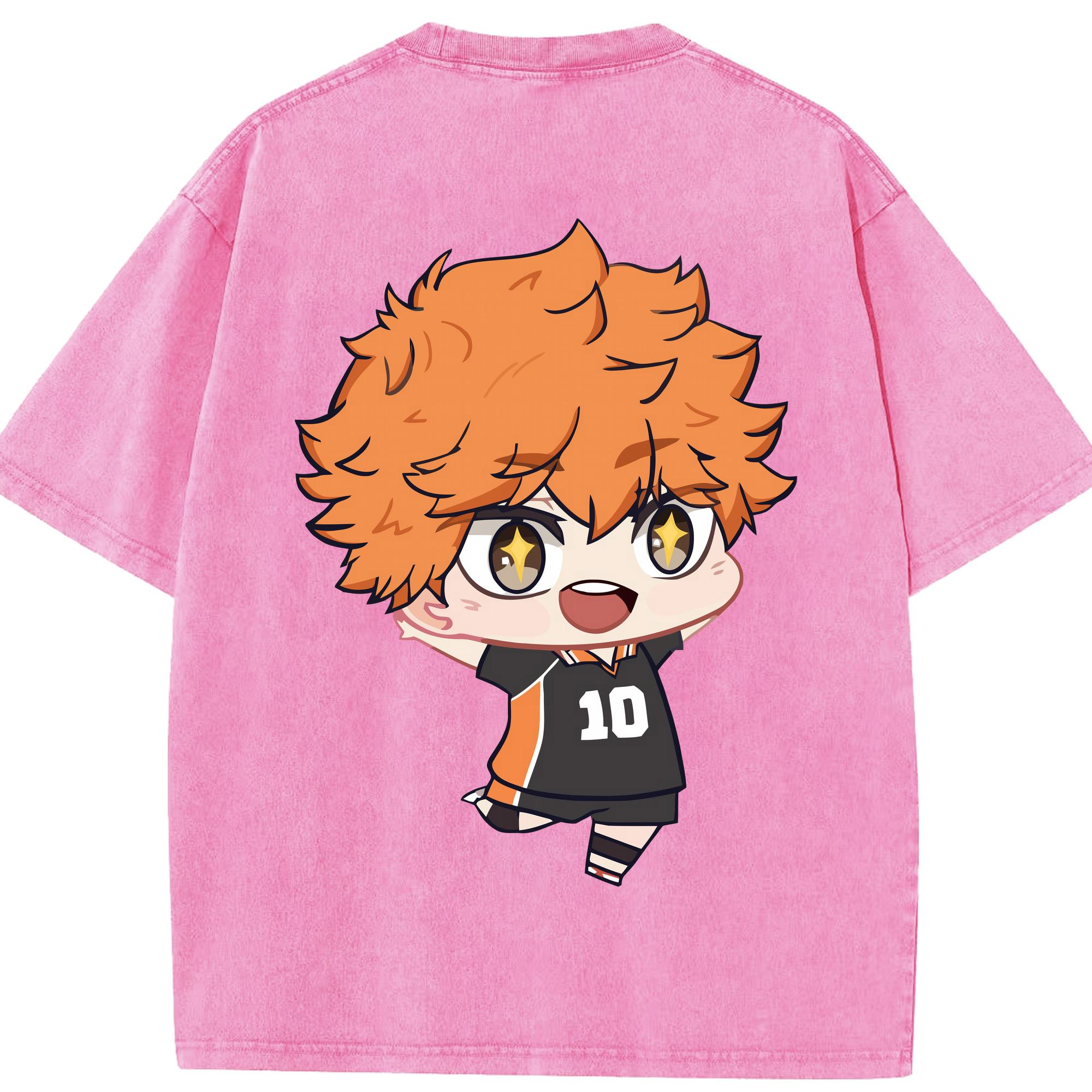 （画像用） ハイキュー!! Haikyu!! 綿100% ヴィンテージ風 半袖Tシャツ（背面プリント）